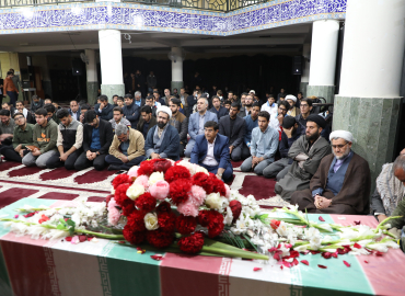 آئین استقبال و وداع با شهدای خوشنام در دانشگاه یاسوج